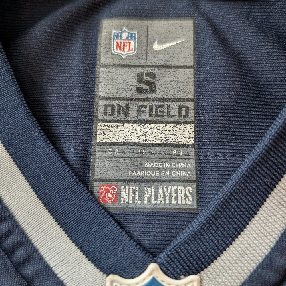 NFL Kids Navy and White Patriots Jersey - Picture 4 of 6